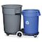 Rubbermaid Commercial Dolly, Brute Tandem, 40 Gal. Cap, 20-13/16"x45-5/16"x8-3/4", BK RCP264600BK - alternate 2